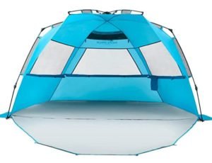 large beach tent for wind